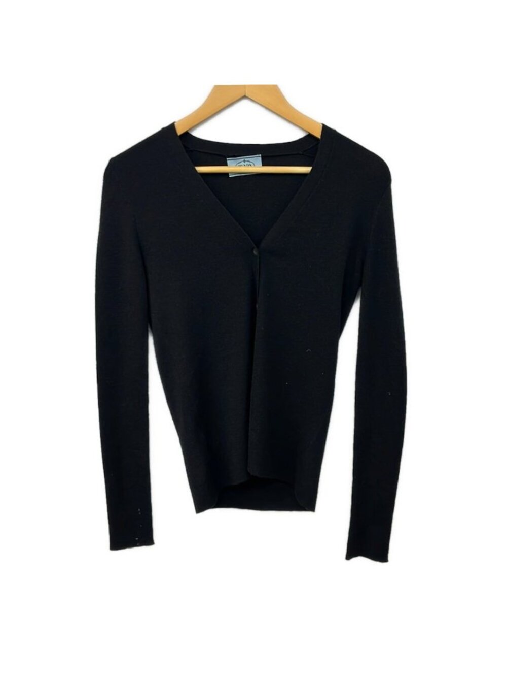 Prada Cardigan 42 M Black Long Sleeve